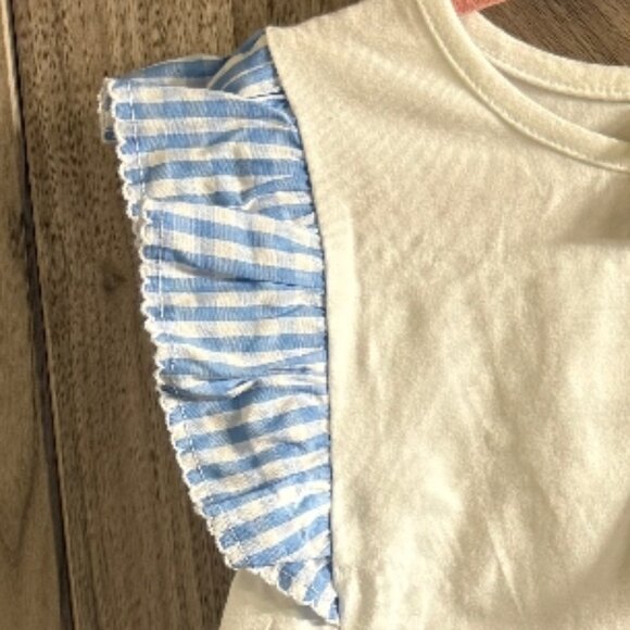 Classic Whimsy Kids Girls Gingham Ruffle Sleeve Dress Size 6 Blue NEW - Picture 4 of 8